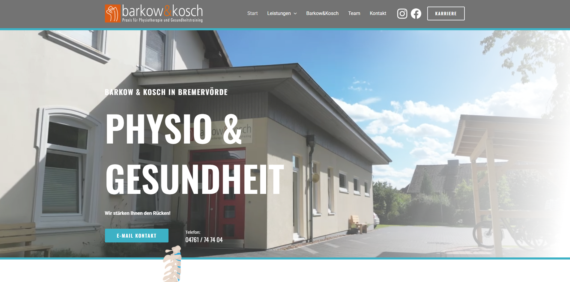 Auftritt für eine Physiotherapiepraxis