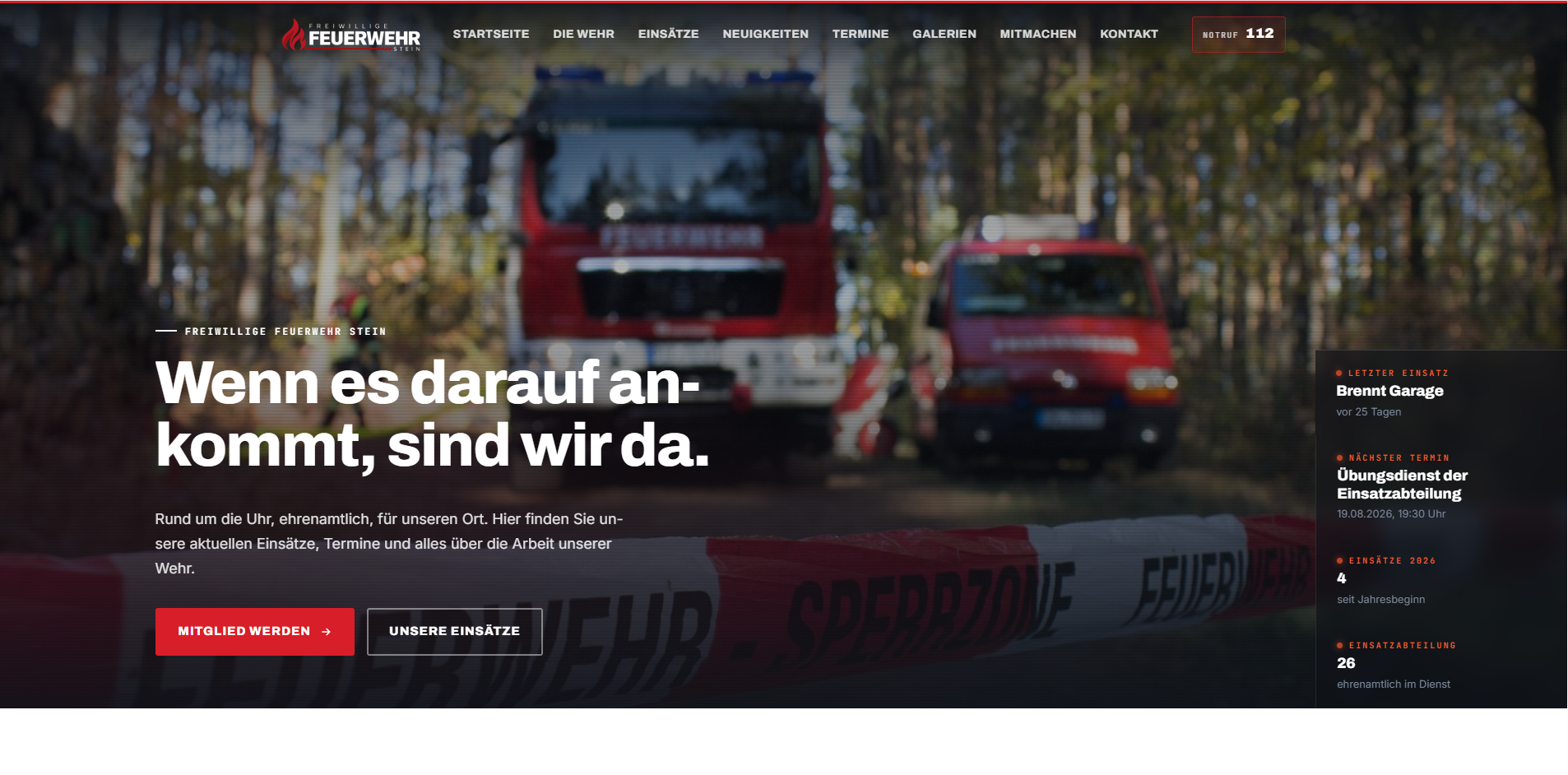 Internetseite mit eigenem Redaktionsbereich