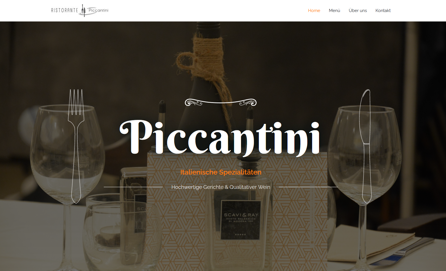 Auftritt und Foodfotografie für ein Restaurant